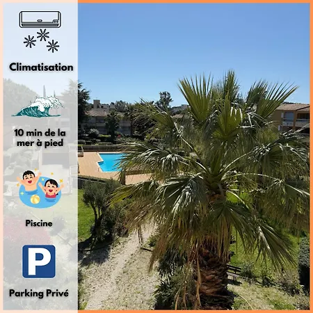 Apartment Superbe T2 Climatise Avec Piscine-parking-balcon *